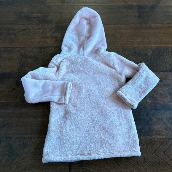 Carter's Girls 4T Pullover Hooded Sweatshirt Pink Soft Cozy Fuzzy - Picture 6 of 6